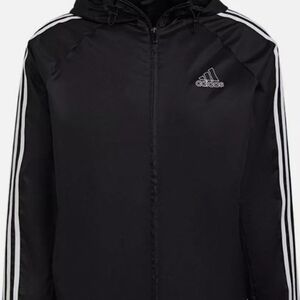 adidas Black Jacket with White Stripes